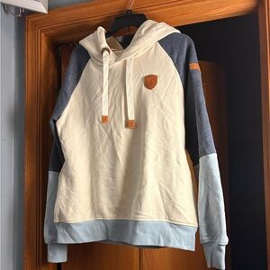 Wanakome Men's Cream and Gray Hoodie